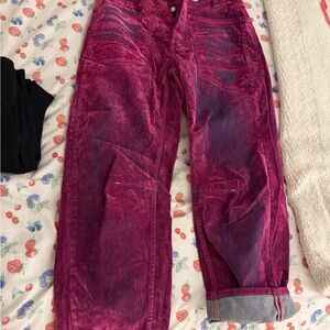 We The Free Magenta Corduroy Pants
